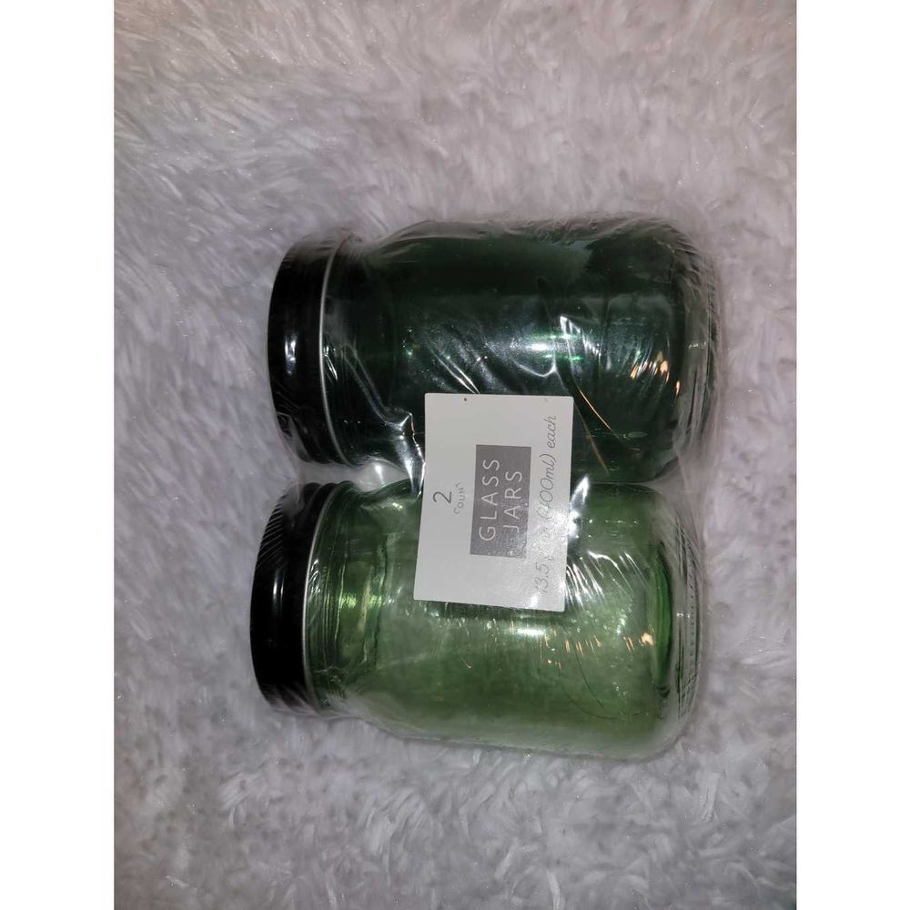 Green 13.5oz Jars with lids